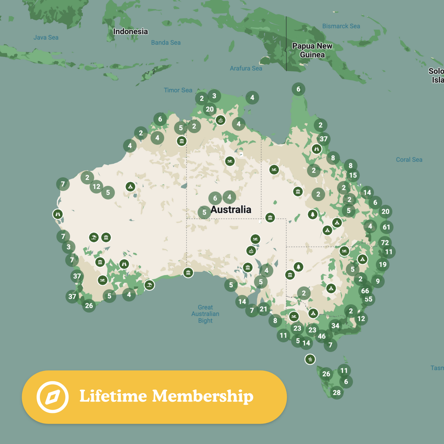 Australia's Wild Map – Lifetime Membership